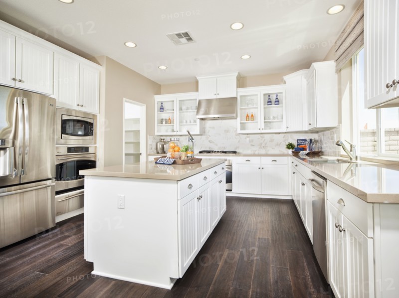 View of kitchen island