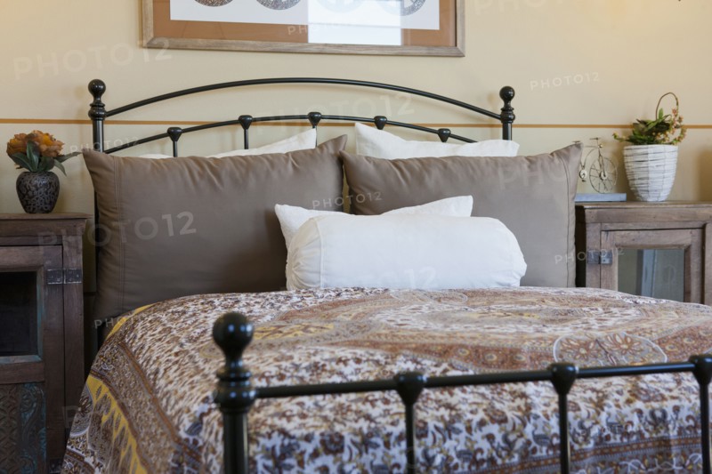 Interior of middle class bedroom