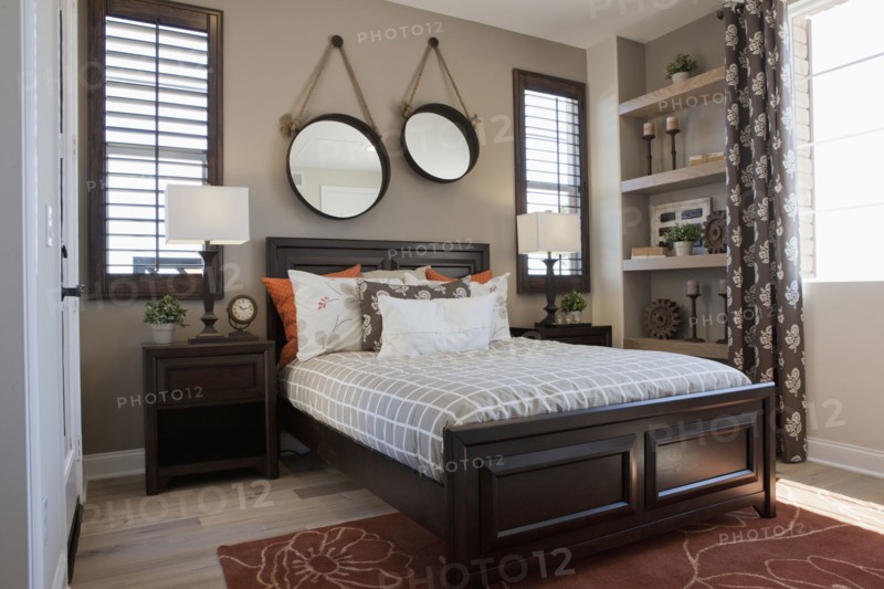 Interior of domestic bedroom