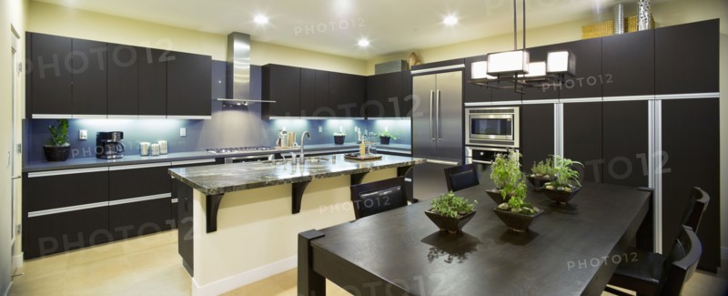Contemporary wrap around kitchen