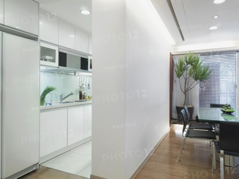 Modern dining room and kitchen