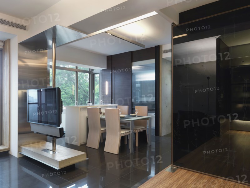 View of dining and kitchen are from living room