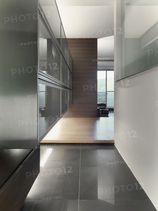 Hall between rooms in modern home