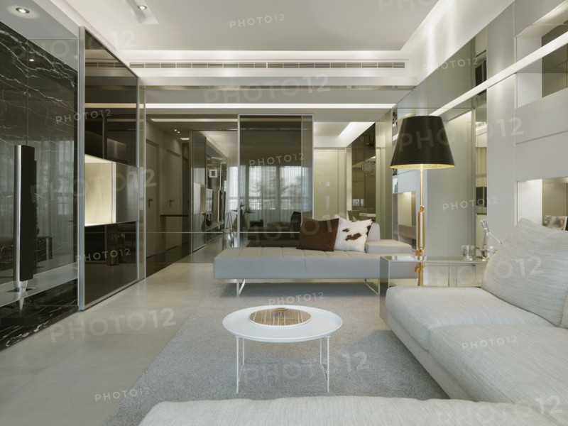 Living room with modern furniture