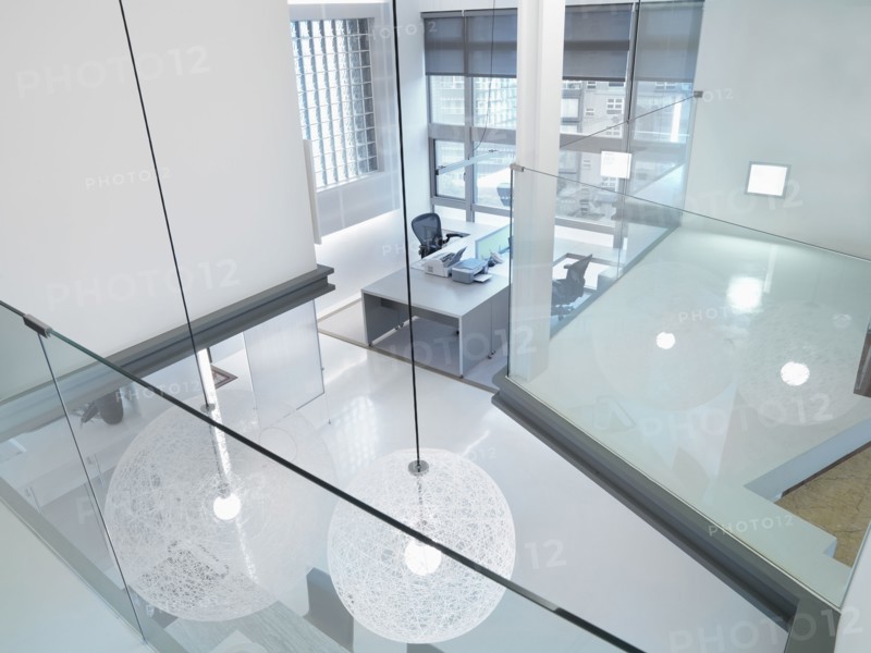Overhead view of globe lights