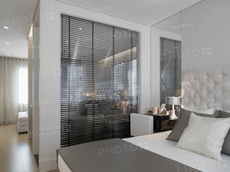 White and silver modern bedroom