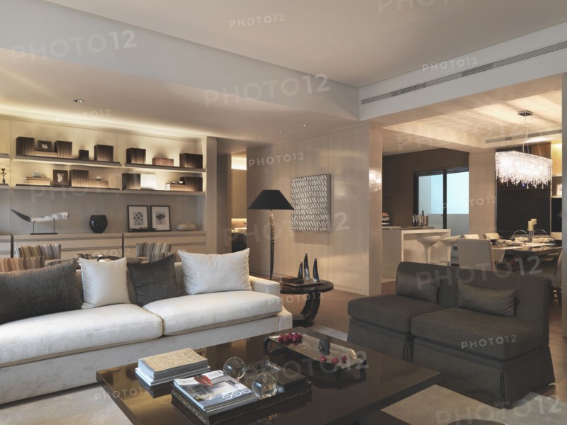 Inviting living room open to dining room
