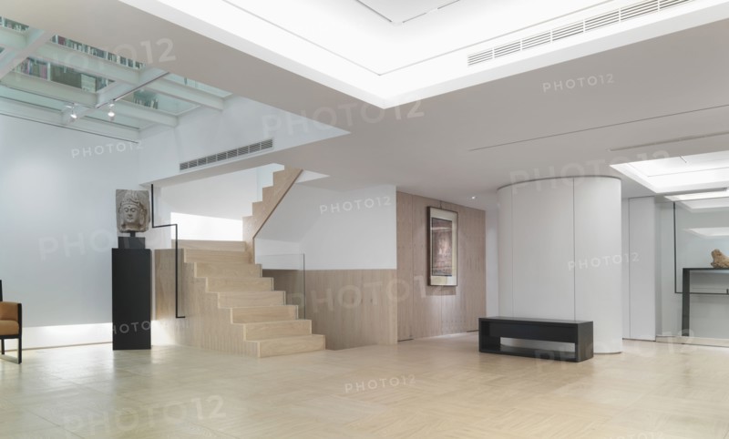 Spacious modern interior with staircase