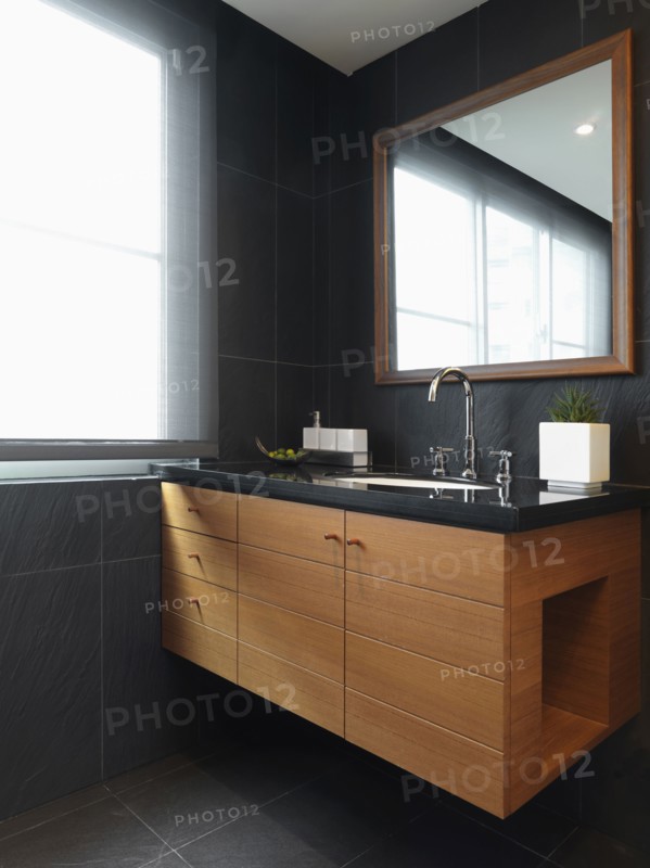 Modern floating bathroom sink