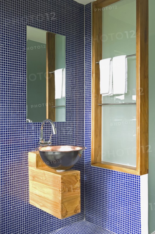 Contemporary copper bowl sink