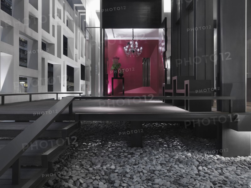 Patio outside modern building