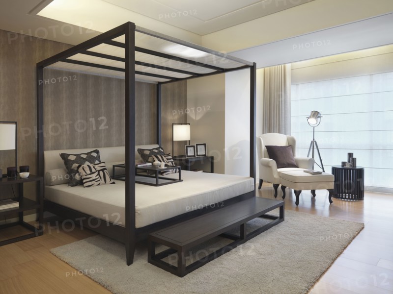 Modern four post bed