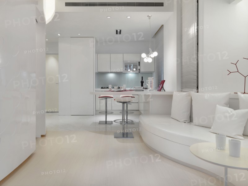 Bright white modern interior
