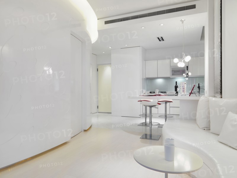 White monochromatic modern interior