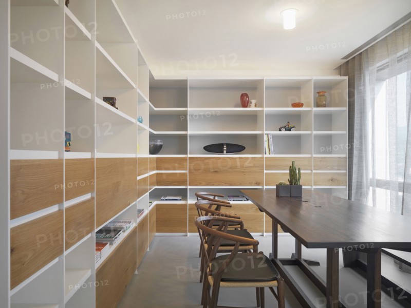 Dining table in modern dining room
