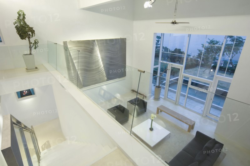 Overhead view modern living room