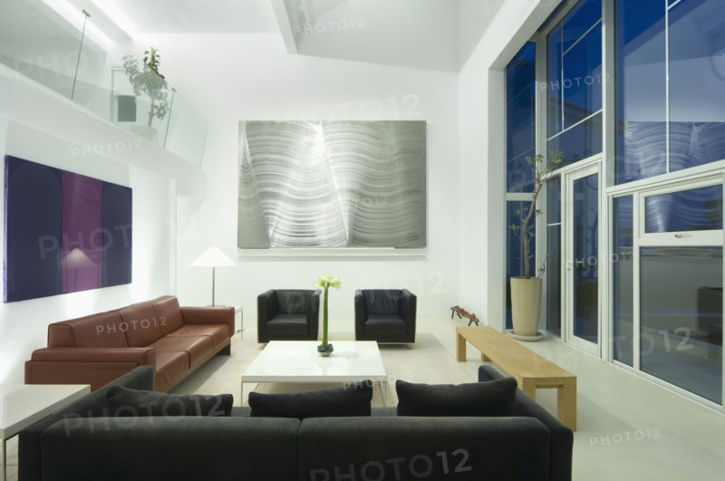 Sofa and armchairs in modern living room