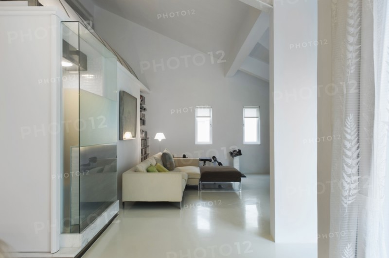 Living room in minimalistic home