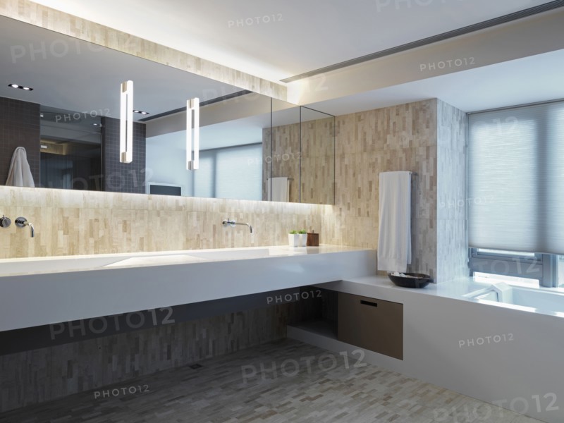 Clean modern bathroom