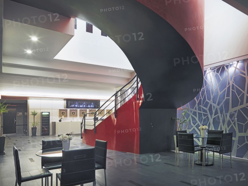 Lobby beneath grand staircase