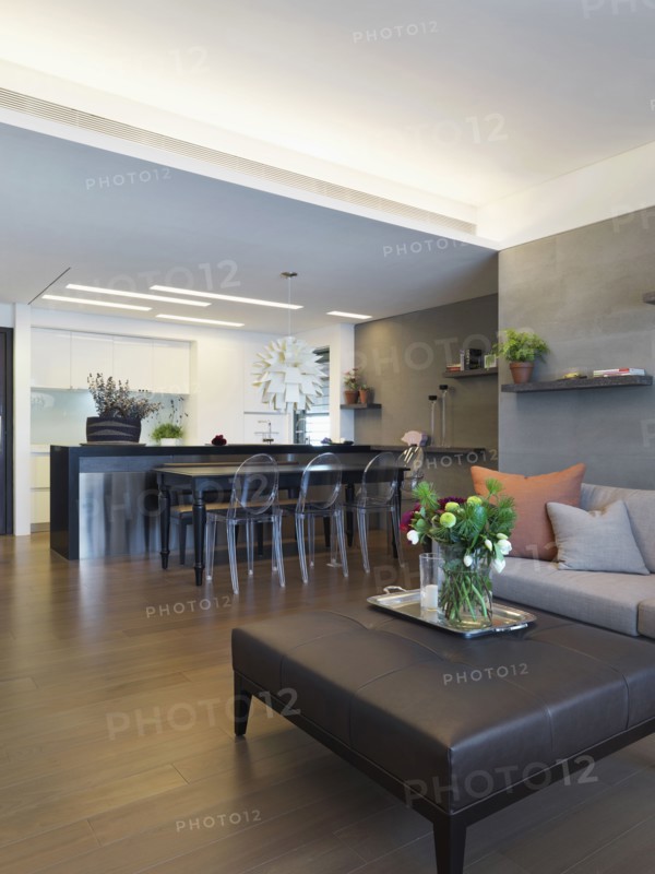 Hardwood floor in modern interior