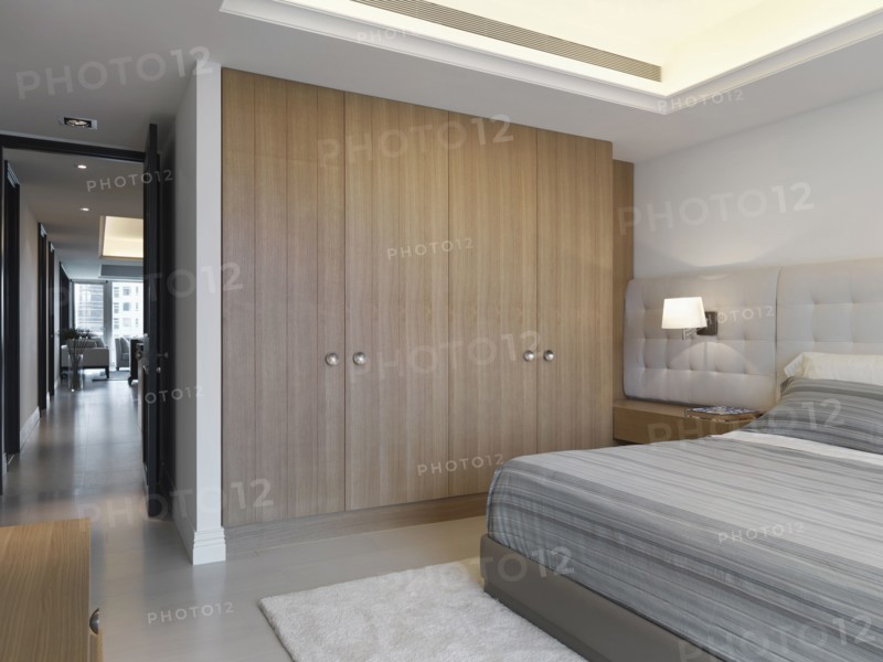 Bedroom and hallway in modern home
