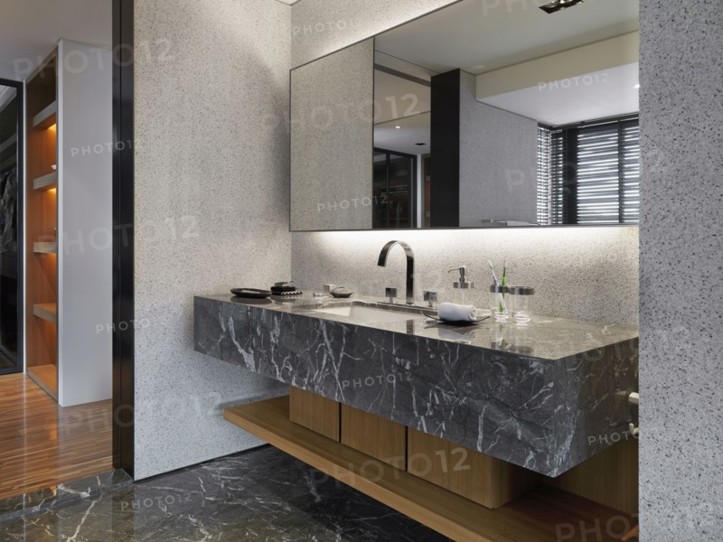 Modern marble bathroom
