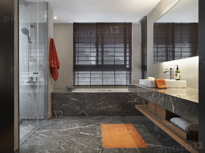 Modern marble bathroom