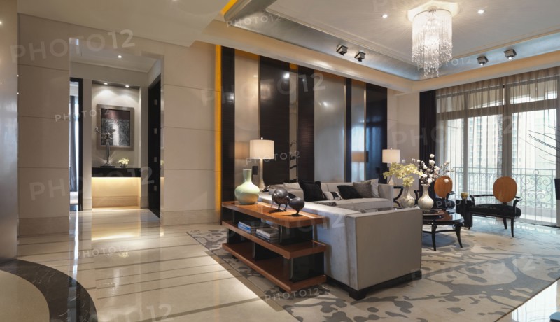 Sectional sofa in living room