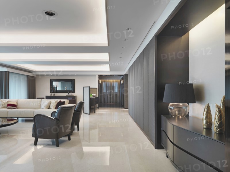 Hallway through modern home