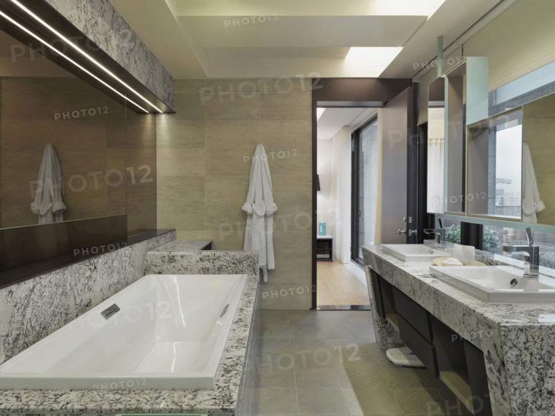Modern marble bathroom