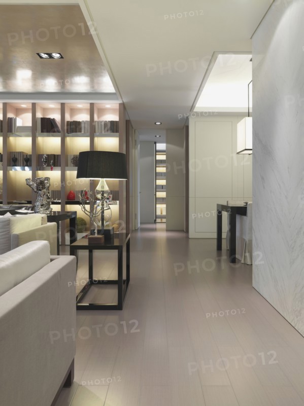 Hallway through modern home