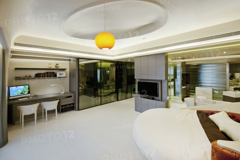 Interior modern retro apartment