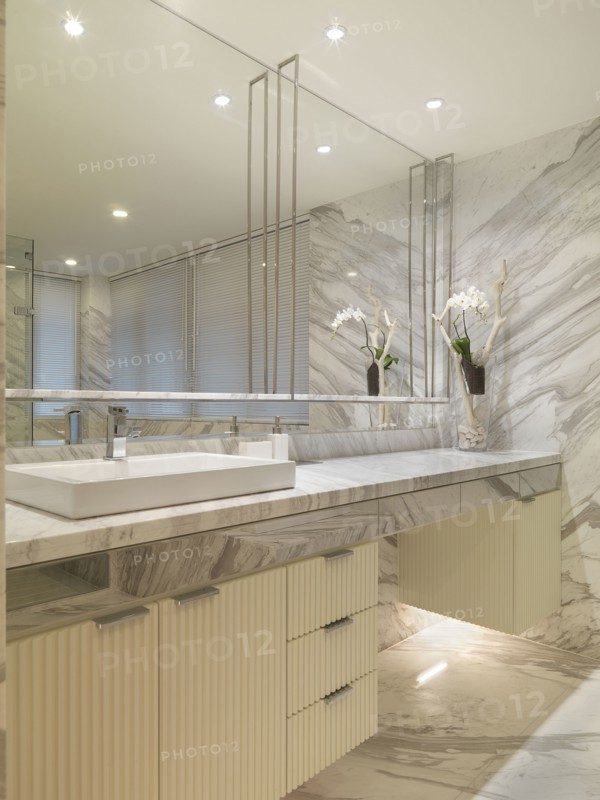 Modern marble bathroom