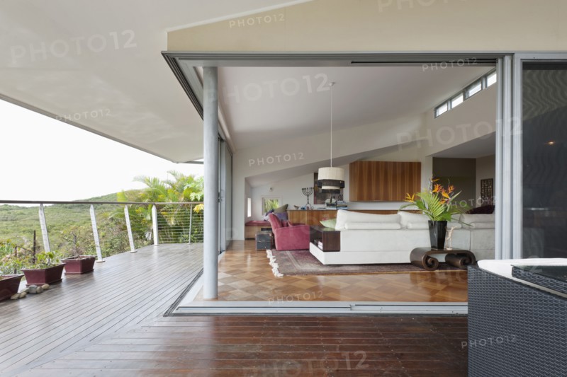 View of living room from balcony