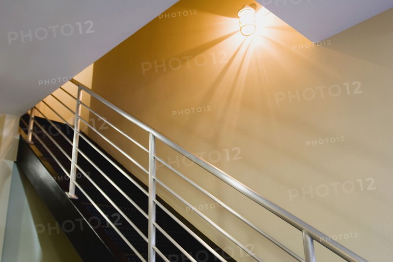 Detail of Contemporary Metal Staircase Railing