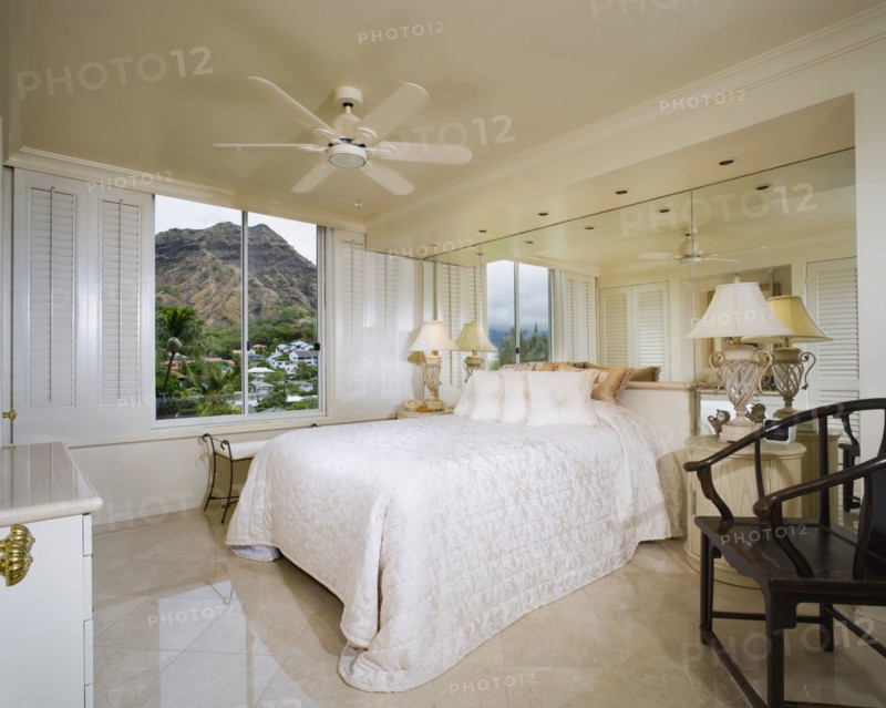 Cozy Bedroom with Diamond Head View