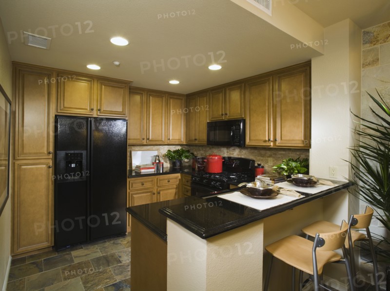 Small kitchen with breakfast bar