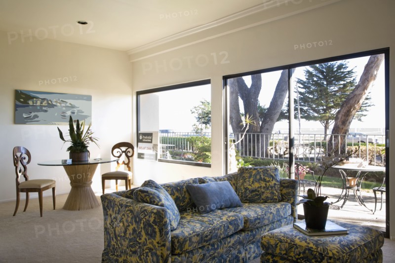 Blue Couch in Living Room