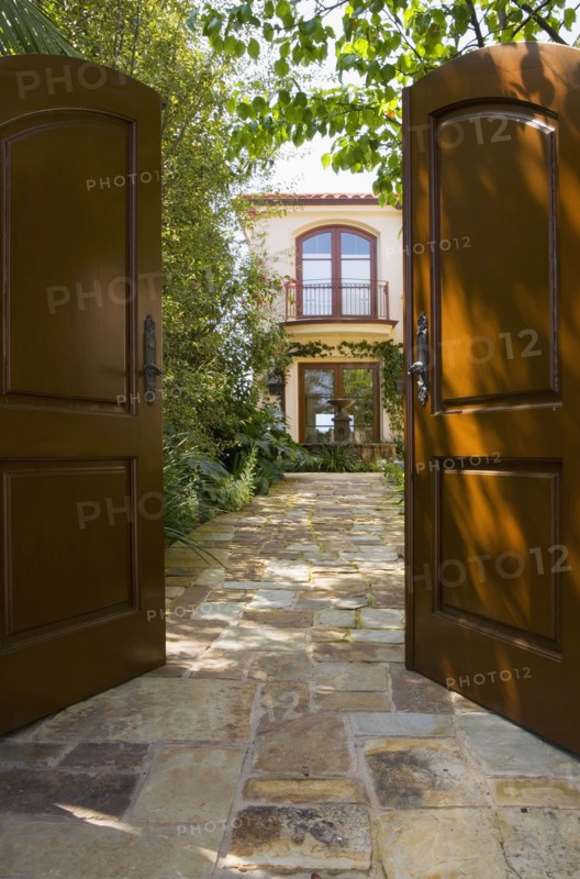 Front Gate Open to Home Courtyard