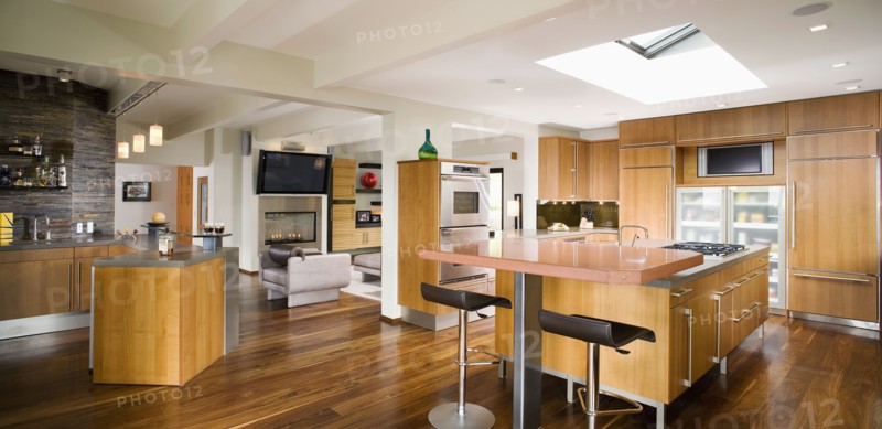 Modern Kitchen with Hardwood Floors