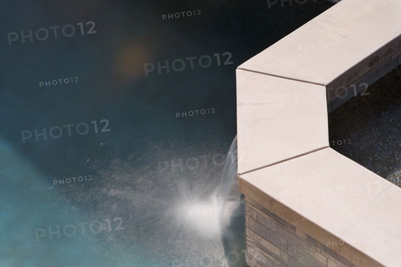 Detail of Modern Swimming Pool and hot tub
