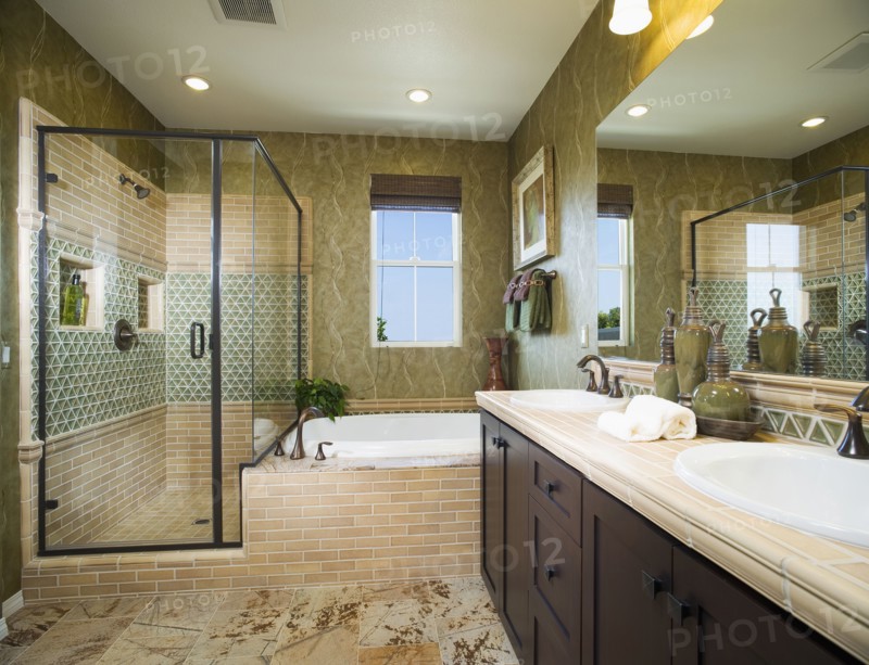 Interior of contemporary bathroom