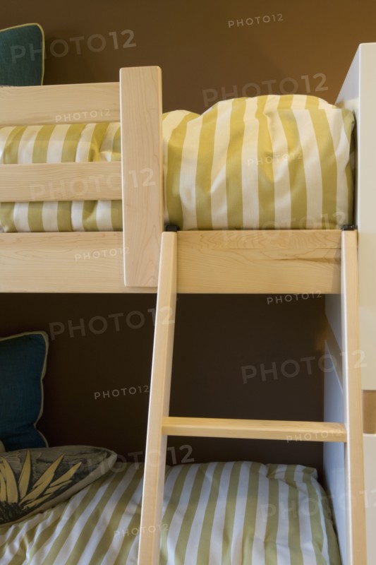 Detail of bunk bed ladder