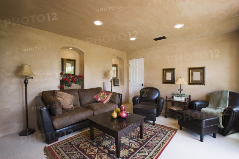 Interior of traditional family room