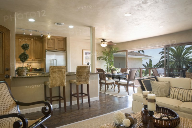 Interior of traditional living room