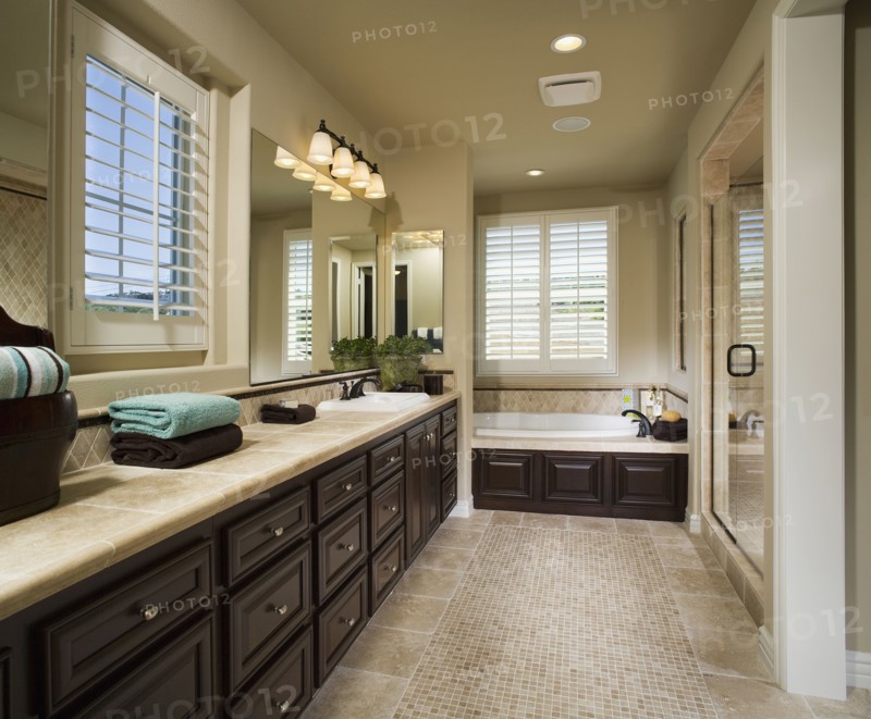 Interior of a contemporary bathroom