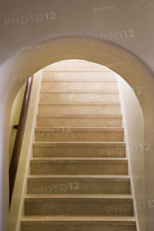 Archway at entrance to staircase
