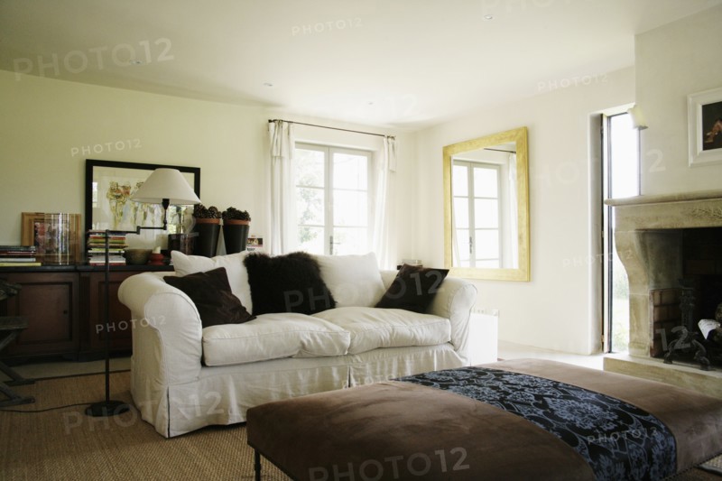 Comfy couch in living room