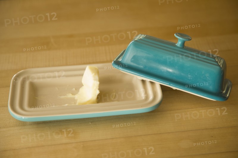 Leftover butter in butter dish